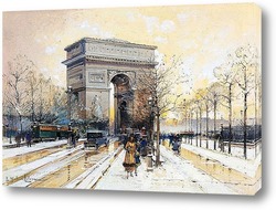   Картина Триумфальная арка в снегу