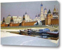   Постер Кремль под снегом