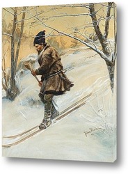   Постер Лапландец на лыжах