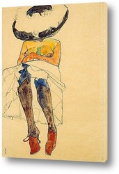  Торс девушки на коленях, 1913