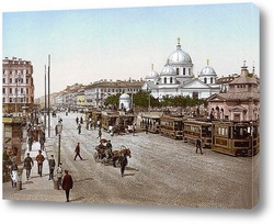   Постер Вид на Знаменскую церковь на Невском проспекте в Санкт-Петербурге