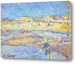   Картина На пляже Сулак-сюр-Мер