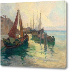   Постер Рыбацкие лодки в гавани