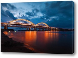   Постер Современный мост через реку
