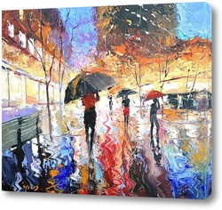   Картина Неоновые краски дождя