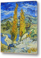   Картина Два тополя на холме, 1889