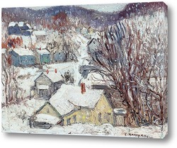   Картина Снежная деревня
