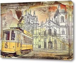   Постер Старинный трамвай