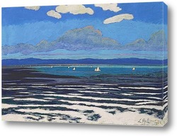   Постер Морской пейзаж с белыми парусами