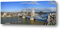   Постер Солнечная панорама с видом на мост