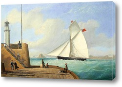   Картина Старый маяк,вход в гавань
