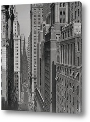    Здания на Уолл Стрит возле церкви Троицы,1930-е.