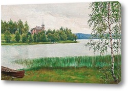   Постер Вилла в летний пейзаж