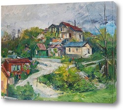   Картина Вид на деревню