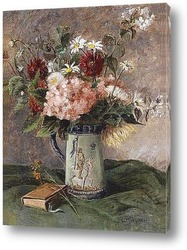  Постер Цветы с книгой