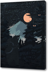   Постер Оранжевая Луна и Медведи 