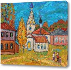   Постер Пейзаж с церковью