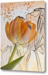   Постер Оранжевый тюльпан