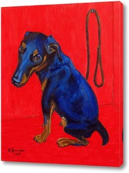  Постер синяя собака