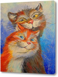   Постер Влюбленные котики