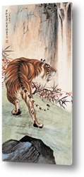   Постер Фигура уходящего тигра