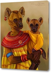   Картина Африканская семья (Гиены)