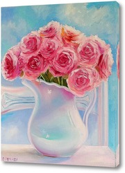   Картина Розы в вазе 