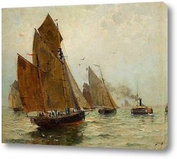   Картина Гавань Бостона, 1885