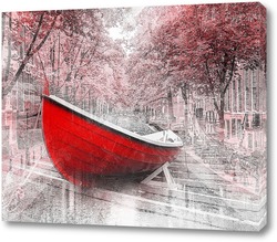   Постер Красная лодка