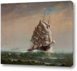   Постер Корабль в море