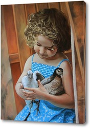  Постер Девочка с птицами