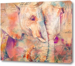   Постер Пара слонов