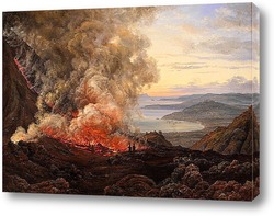   Постер Извержение Вулкана Везувий, 1821