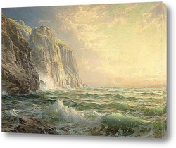   Картина Скалистый утёс с бурным морем Корнуолл