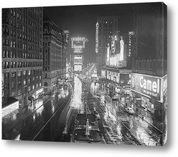   Постер Таймс Сквер в дождливую ночь.Май 1952г.