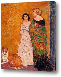   Постер Две женщины и собака, 1912