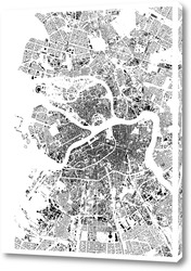   Картина Постер карта Санкт-Петербурга