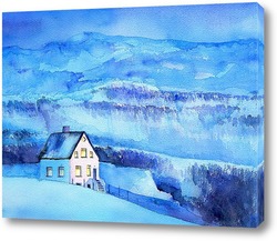   Картина Дом в синих горах