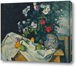   Картина Натюрморт с цветами и фруктами