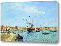   Постер Венеция.Гранд канал,паром и гондолы