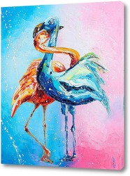   Постер Влюблённые фламинго