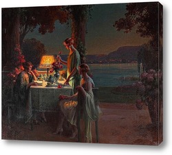   Картина Девушки на озере
