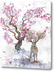   Постер Цветение сакуры