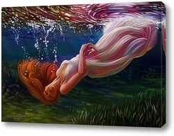   Постер Девушка под водой