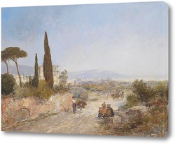   Картина Широкий пейзаж с видом на Флоренцию