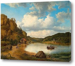   Картина Летний день на озере
