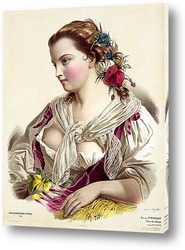   Постер Литография с портрета Фантен Латур 