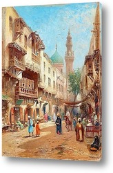   Постер Уличная сцена в Каире.