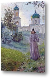   Картина Монастырь в Звенигороде 