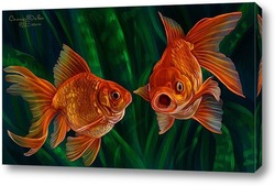   Постер Золотые рыбки